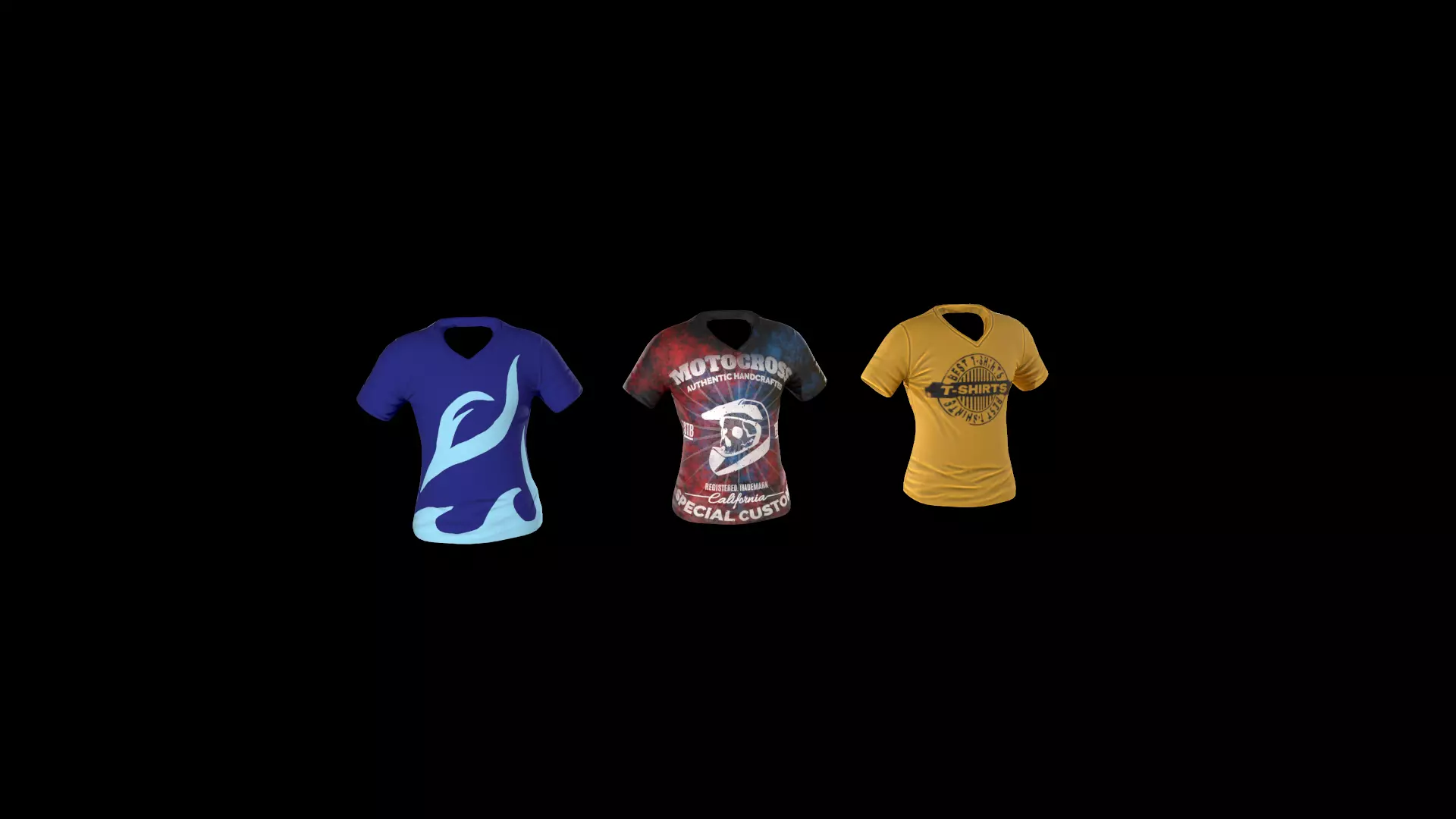 T shirt little pack 3D model_0