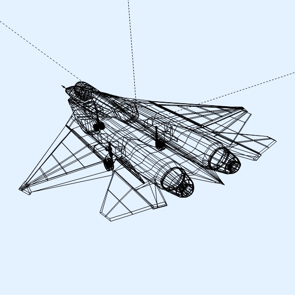 Sukhoi pak-fa t-50 military aircraft Low-poly 3D model_7