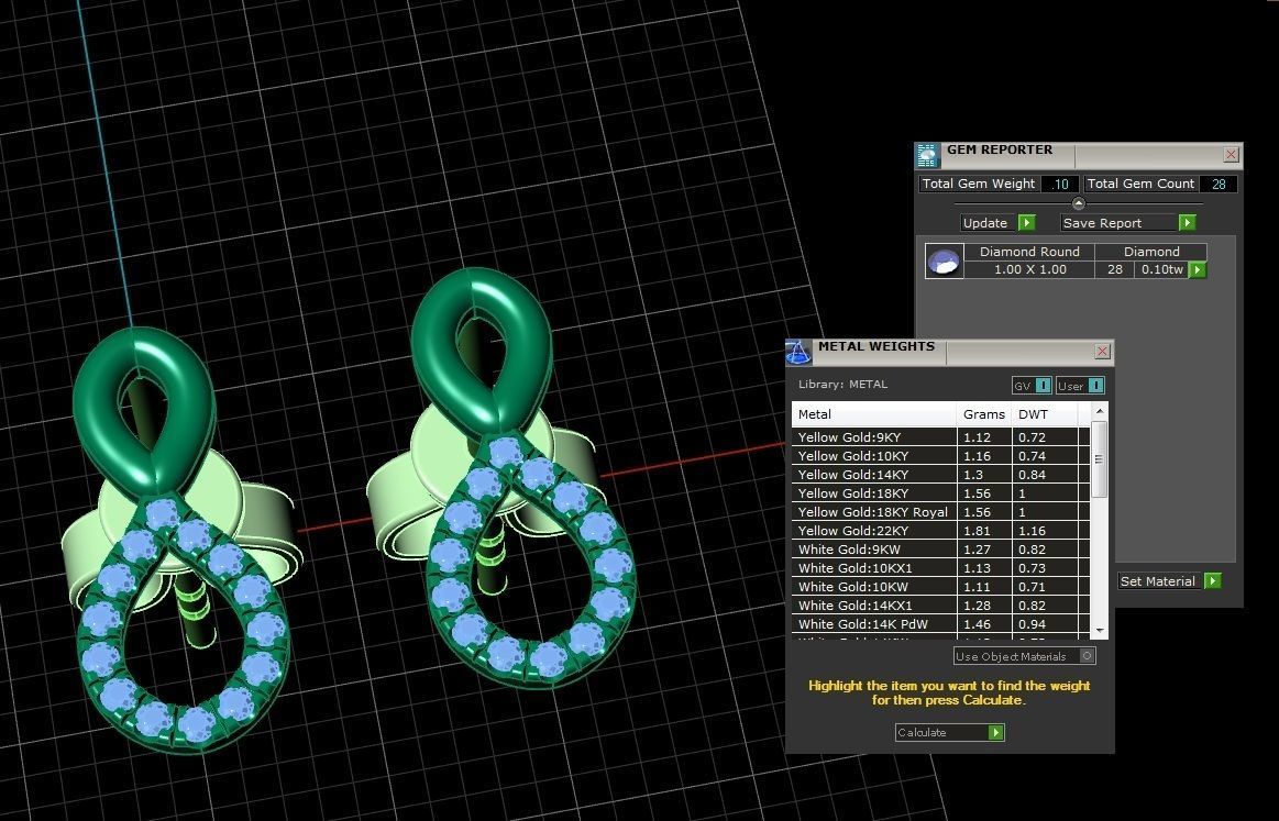 Jewelry Earrings 002 3D print model_1