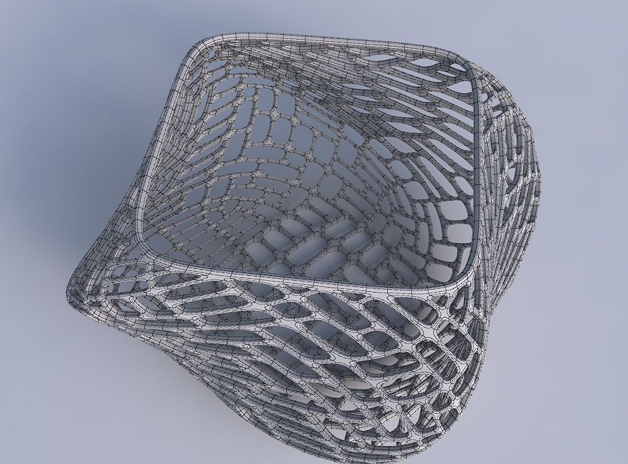 Bowl helix with lattice tiles 3D print model_6