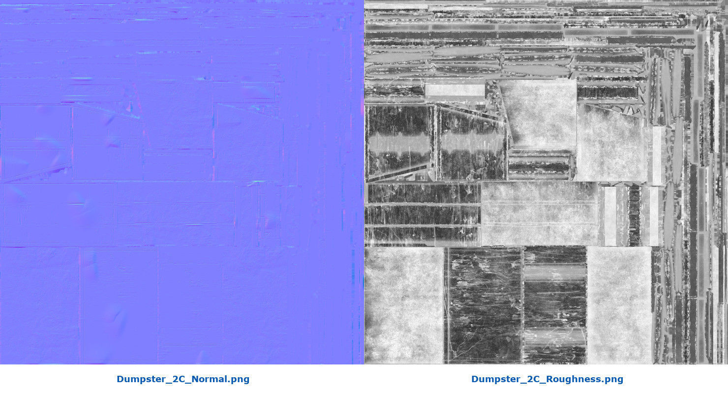 Dumpster 2C Low-poly 3D model_13