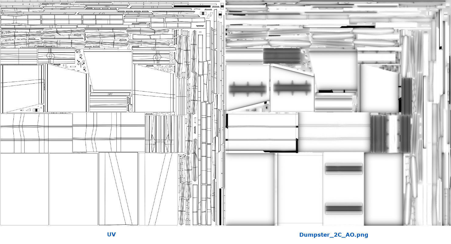 Dumpster 2C Low-poly 3D model_11