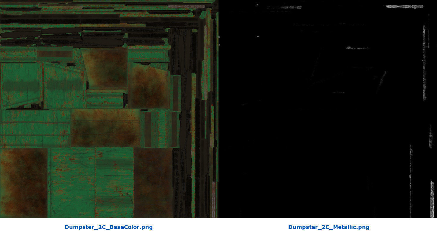 Dumpster 2C Low-poly 3D model_12