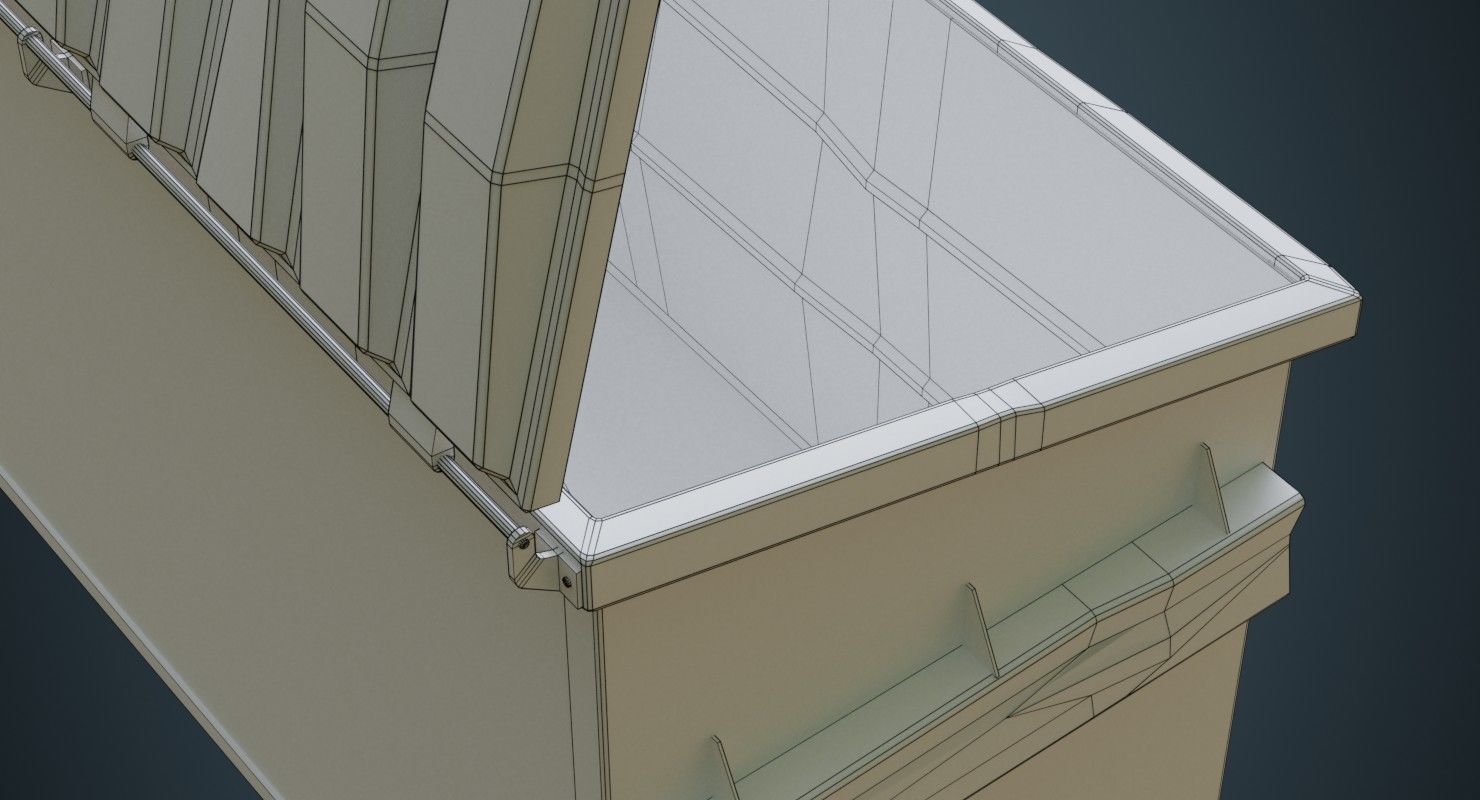 Dumpster 2C Low-poly 3D model_10