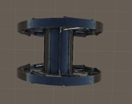 Panjandrum wheel with two wheels Low-poly 3D model_7