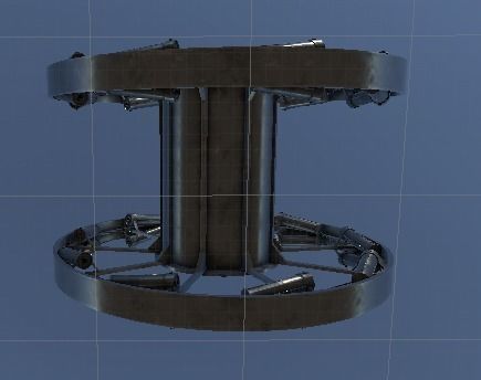 Panjandrum wheel with two wheels Low-poly 3D model_6