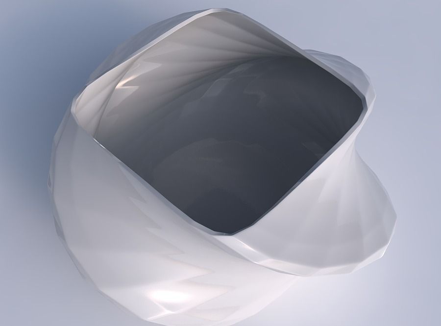 Bowl helix with sections and twisted lines 3D print model_1