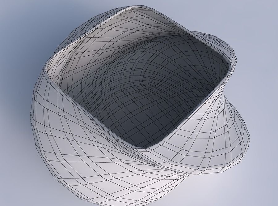 Bowl helix with sections and twisted lines 3D print model_6