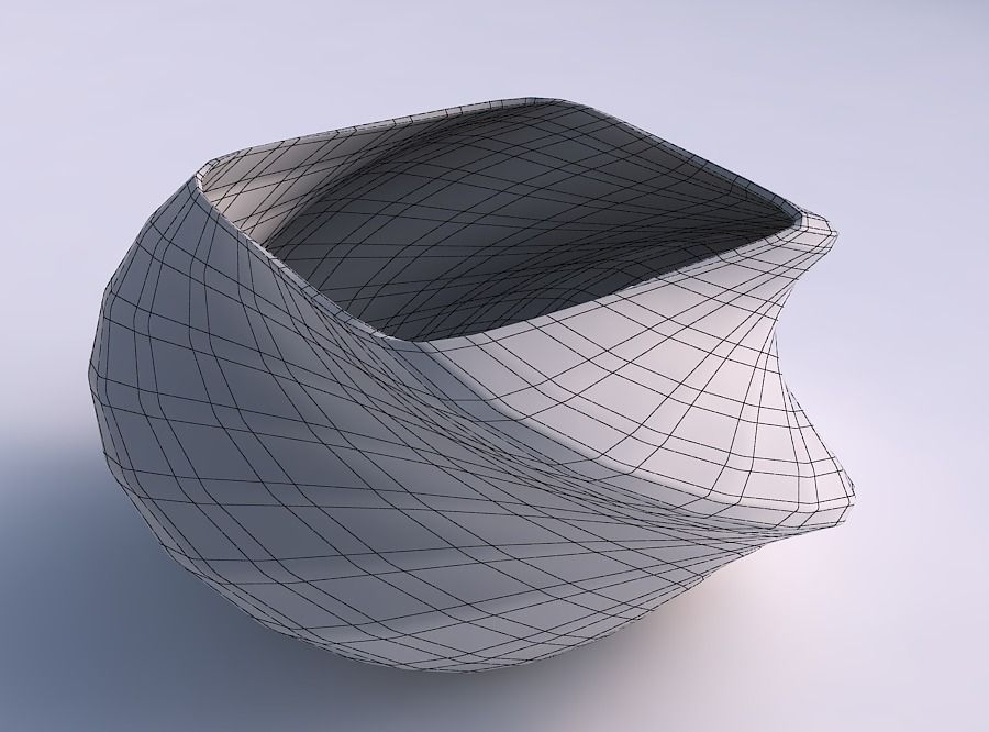 Bowl helix with sections and twisted lines 3D print model_5