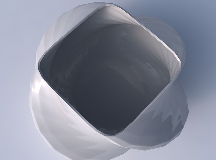 Bowl helix with sections and twisted lines 3D print model_2