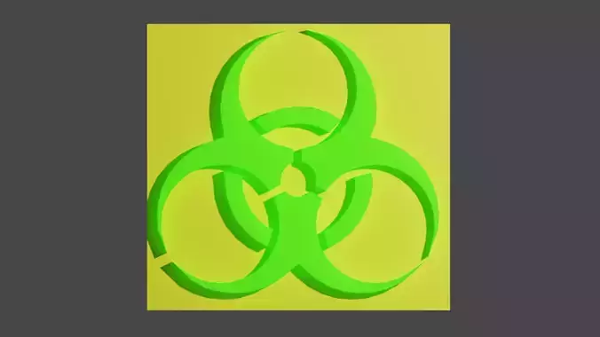 Biohazard Printable Logo 3D print model