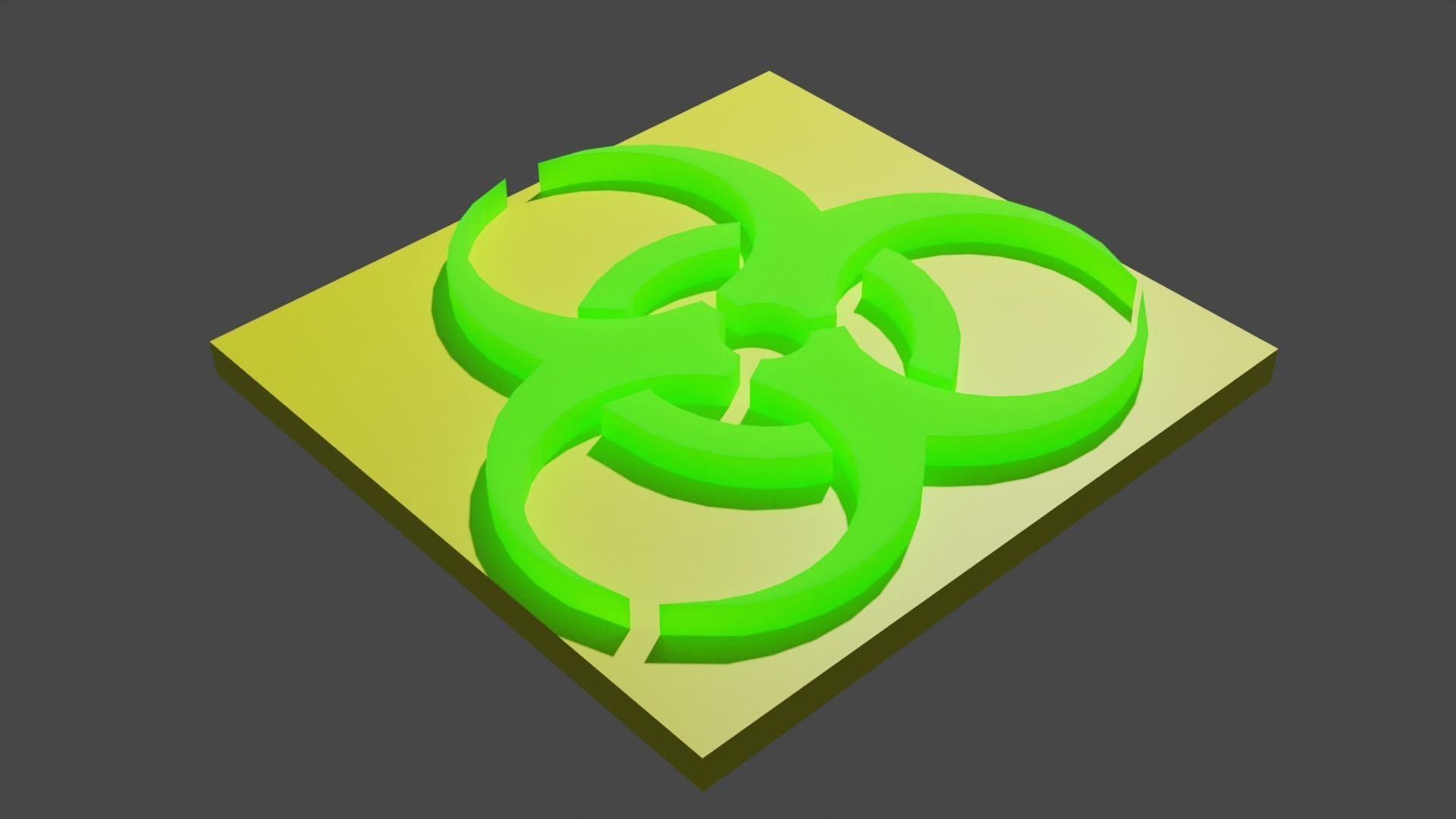 Biohazard Printable Logo 3D print model_5