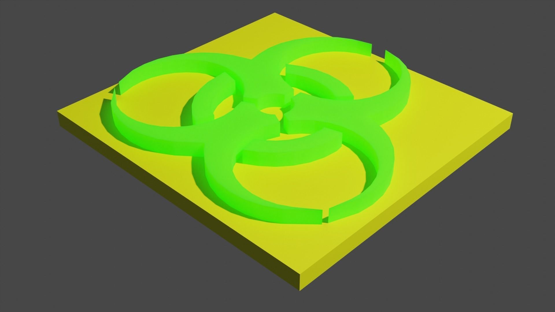 Biohazard Printable Logo 3D print model_1