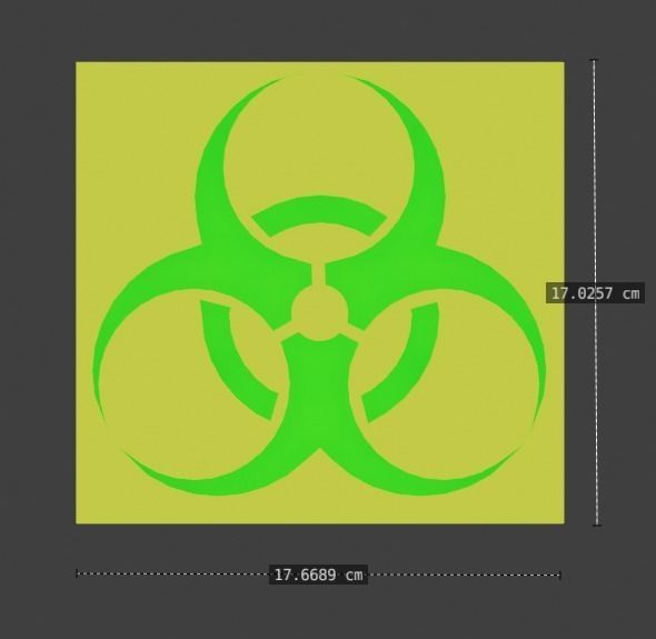 Biohazard Printable Logo 3D print model_9