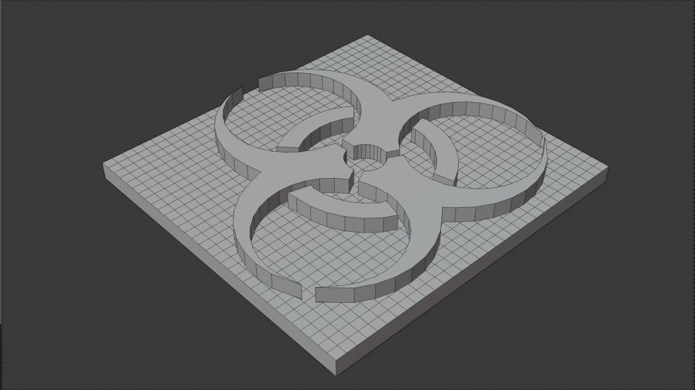 Biohazard Printable Logo 3D print model_7