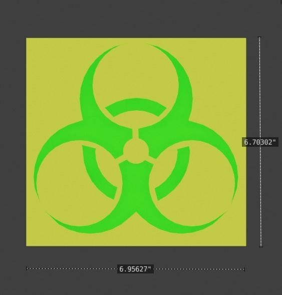 Biohazard Printable Logo 3D print model_11