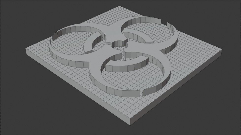 Biohazard Printable Logo 3D print model_3