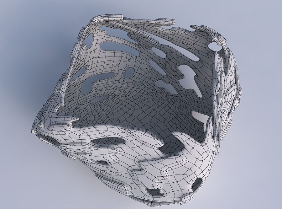 Bowl helix with smooth cuts and bulges 3D print model_6