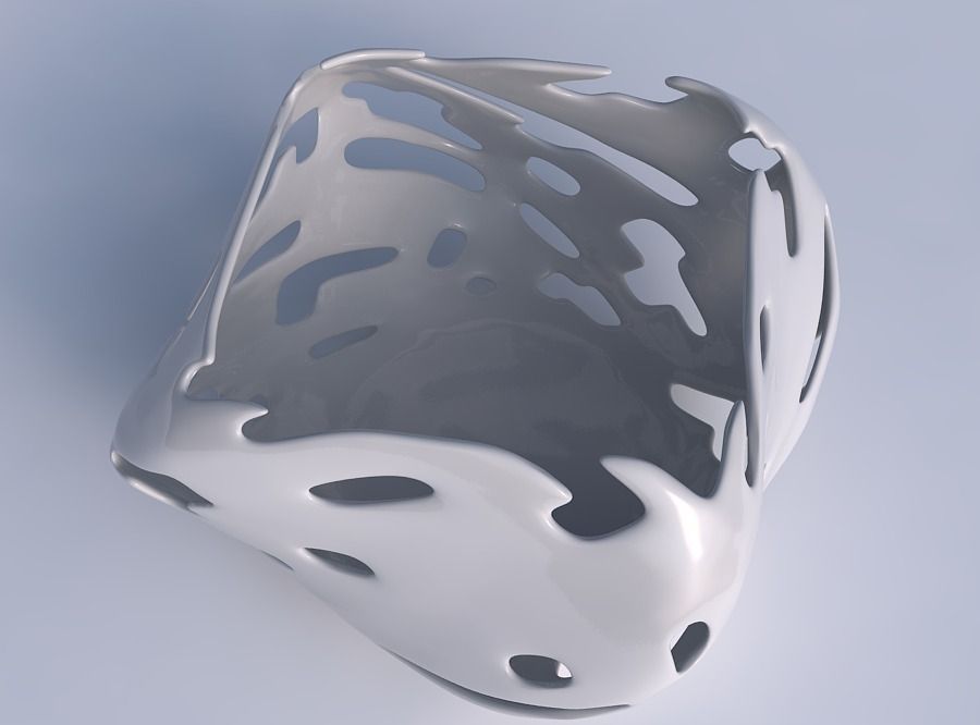 Bowl helix with smooth cuts 3D print model_1
