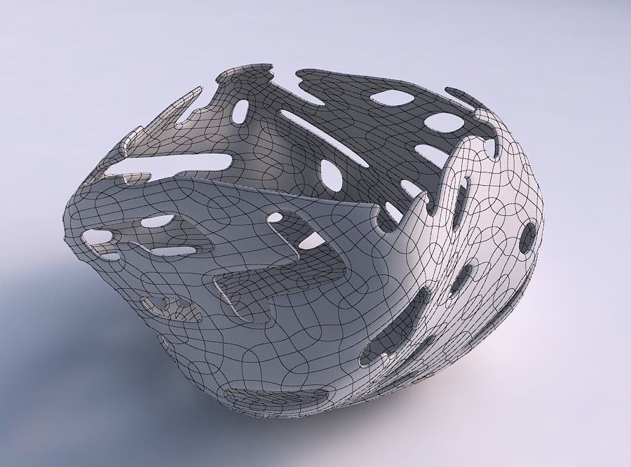 Bowl helix with smooth cuts 3D print model_5