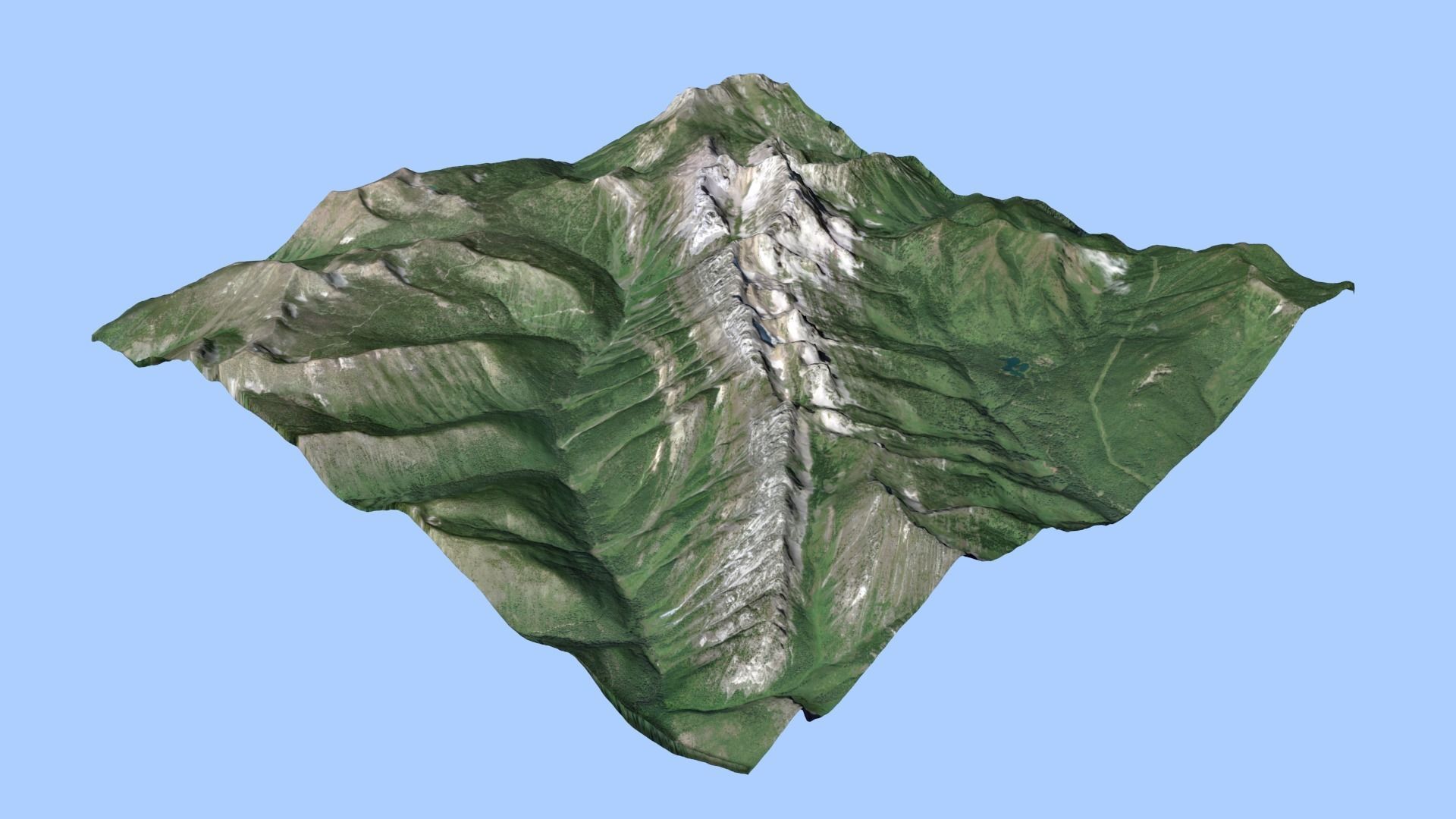 Mountain Landscape - Lizard Range in Canada 3D model_4