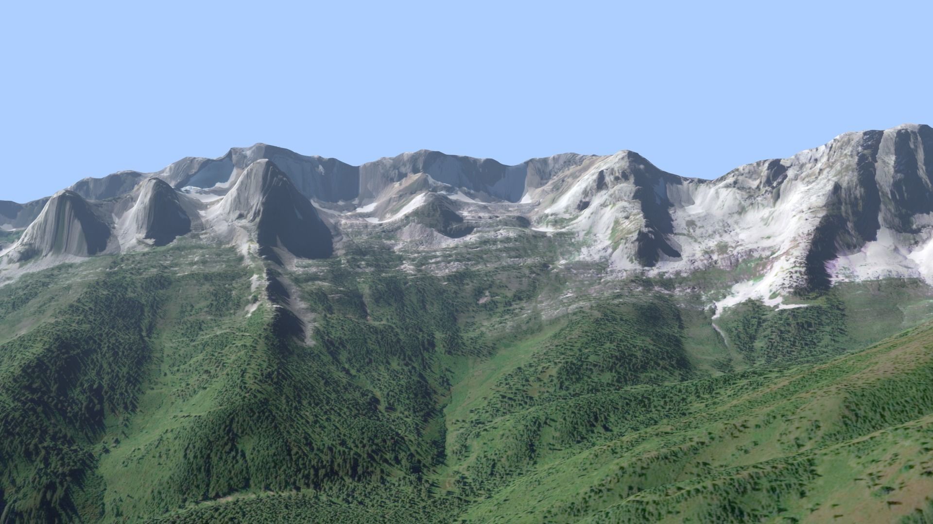 Mountain Landscape - Lizard Range in Canada 3D model_5