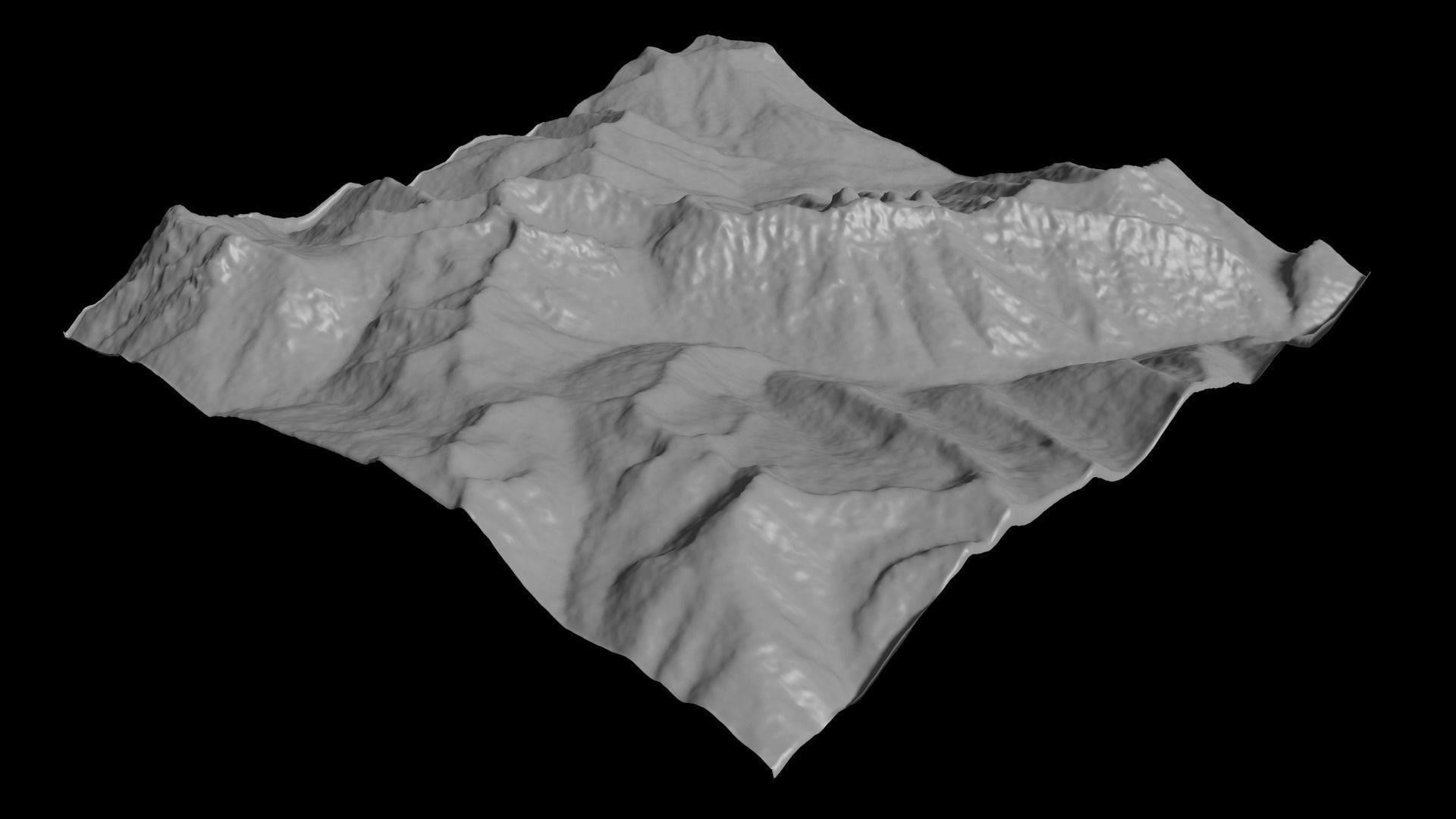 Mountain Landscape - Lizard Range in Canada 3D model_11