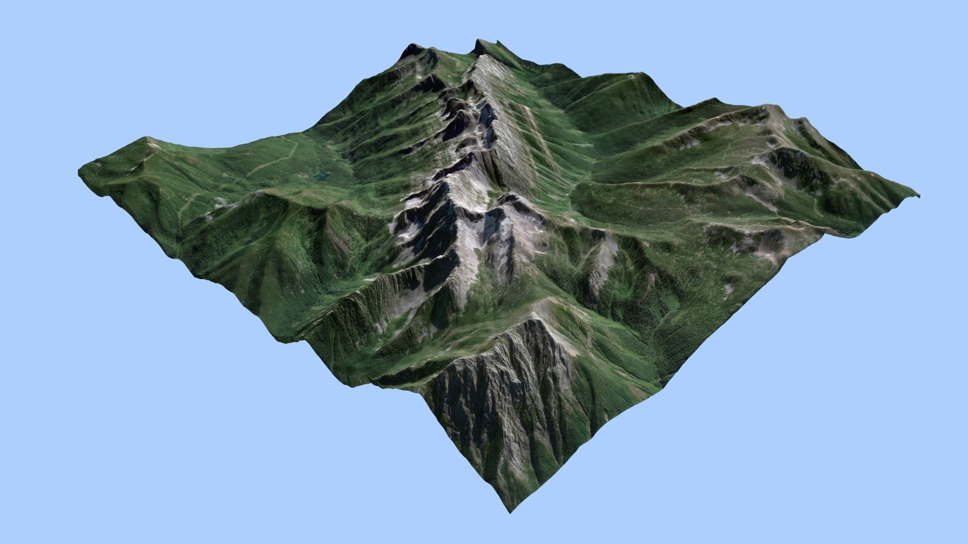 Mountain Landscape - Lizard Range in Canada 3D model_2