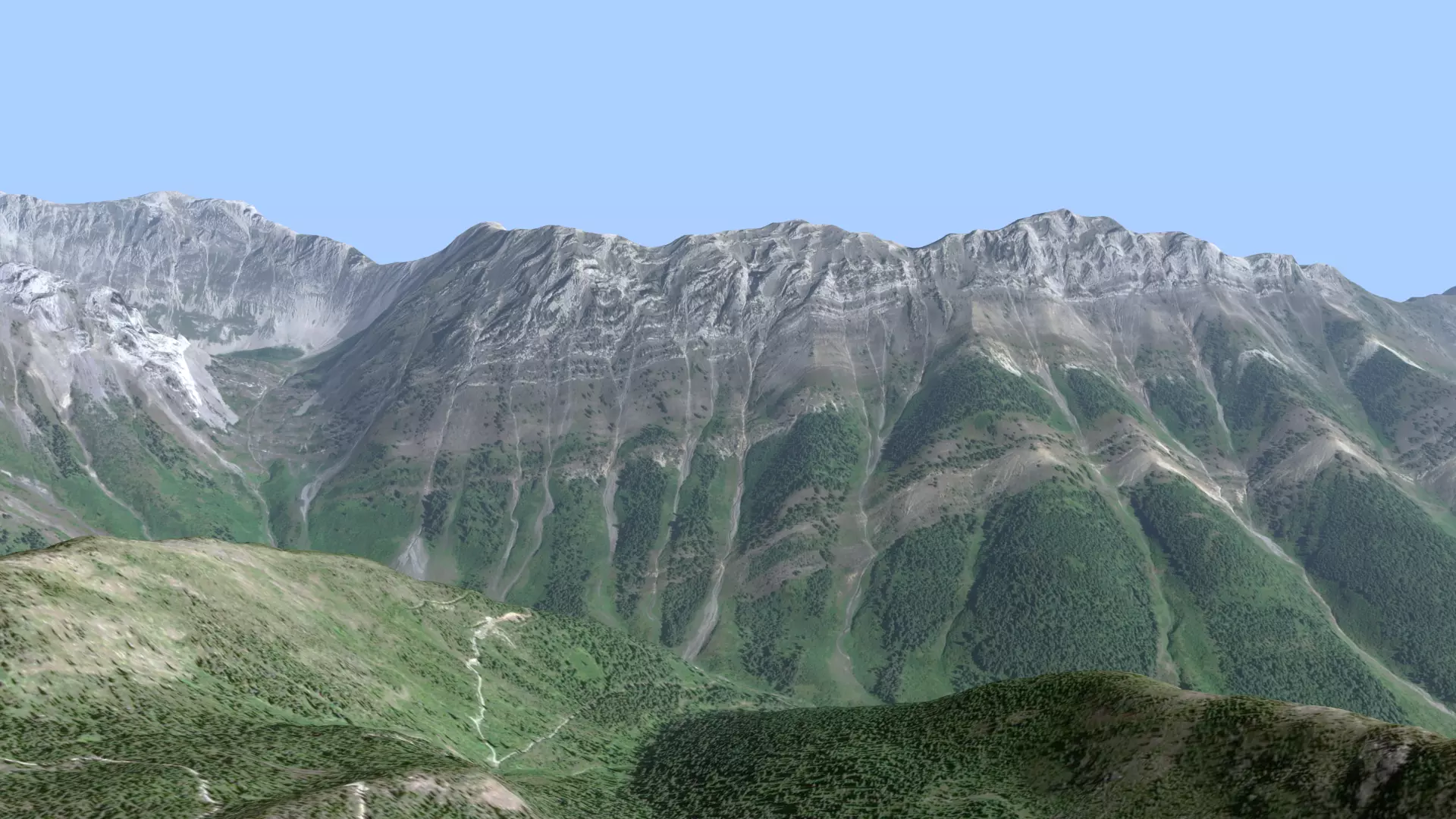 Mountain Landscape - Lizard Range in Canada 3D model_0