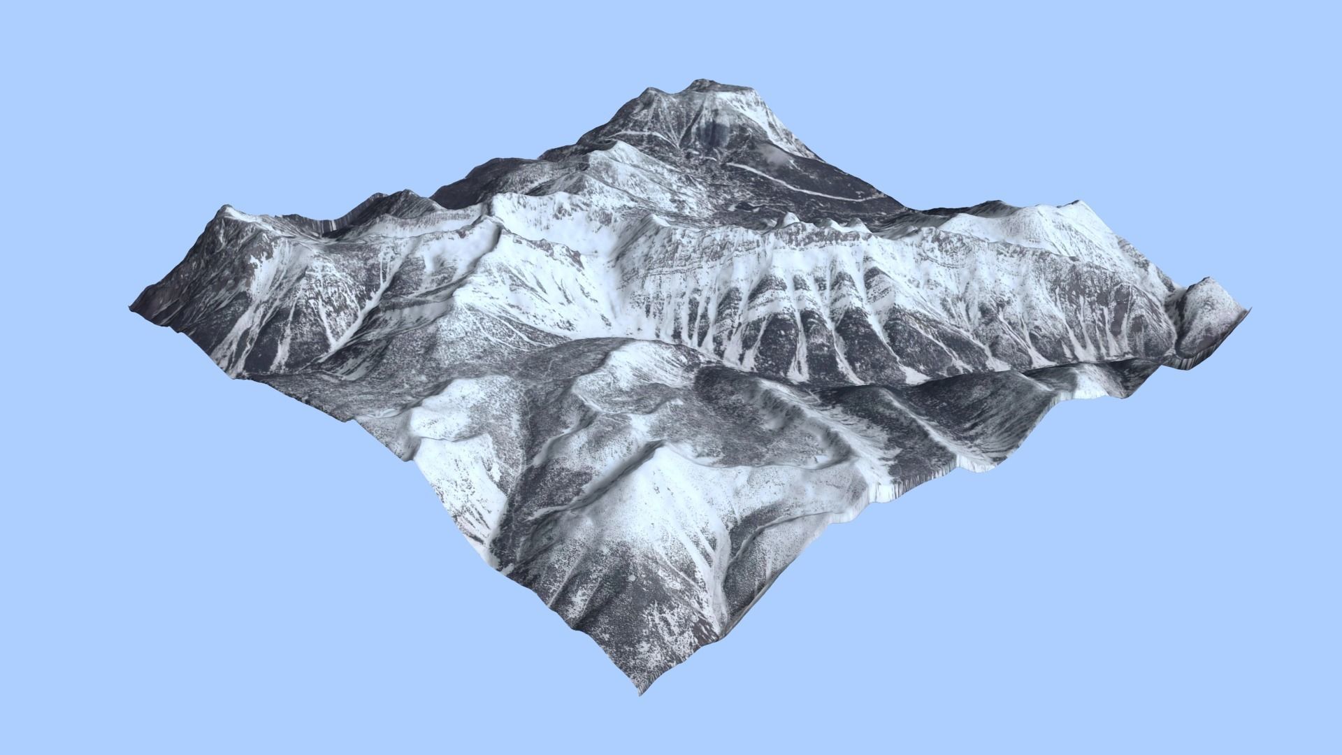 Mountain Landscape - Lizard Range in Canada 3D model_8