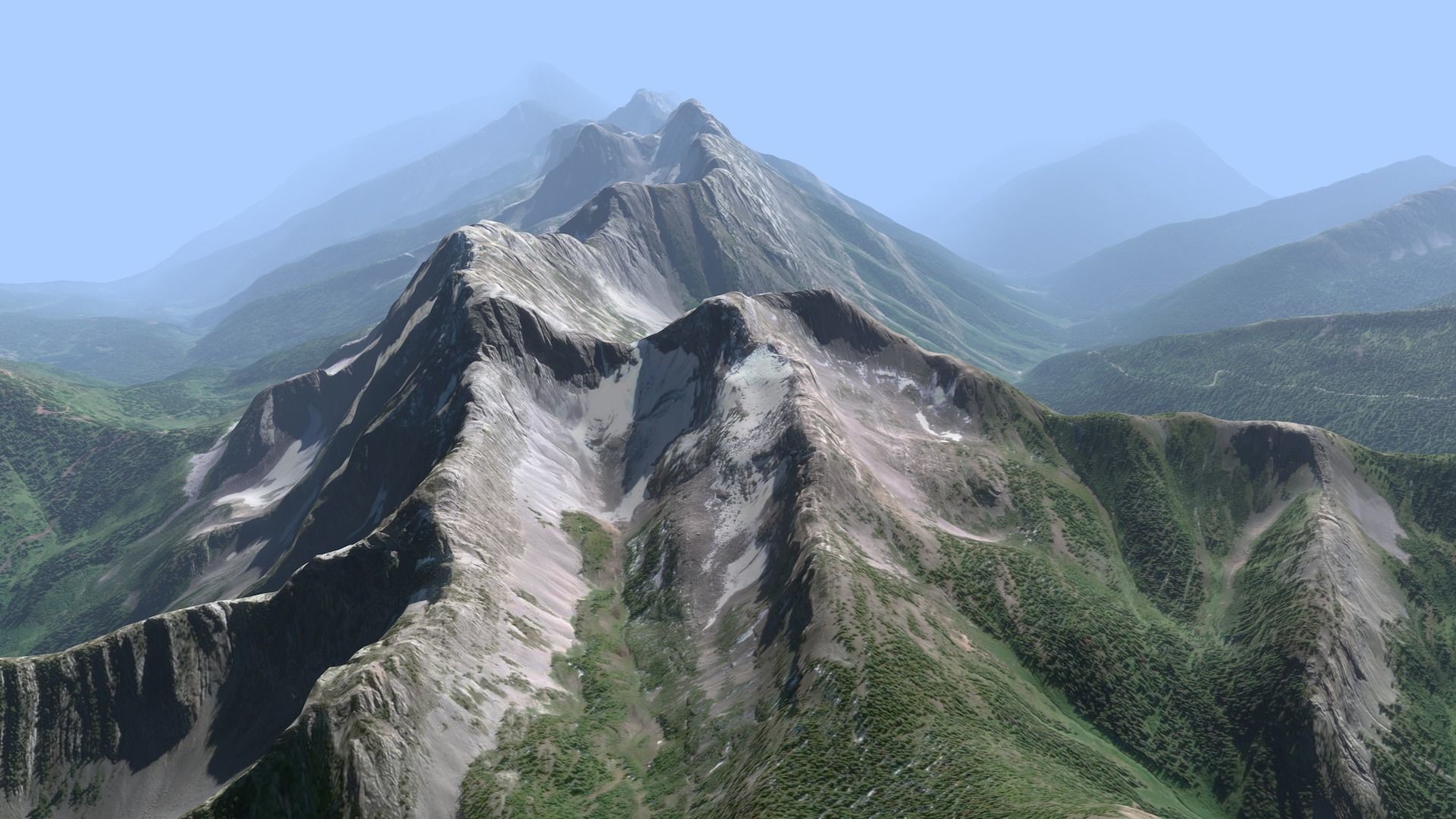 Mountain Landscape - Lizard Range in Canada 3D model_6