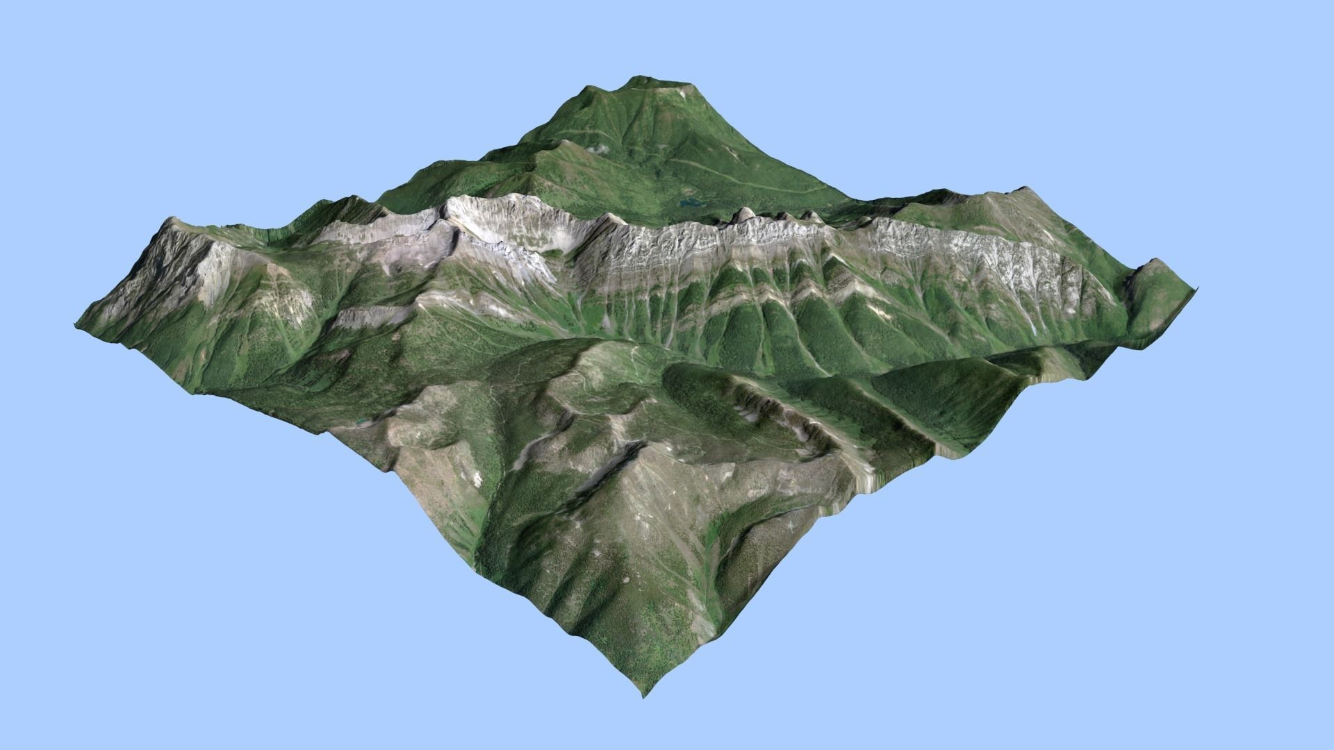 Mountain Landscape - Lizard Range in Canada 3D model_1