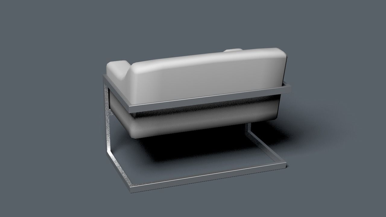 Modern Chair 01 Free low-poly 3D model_1