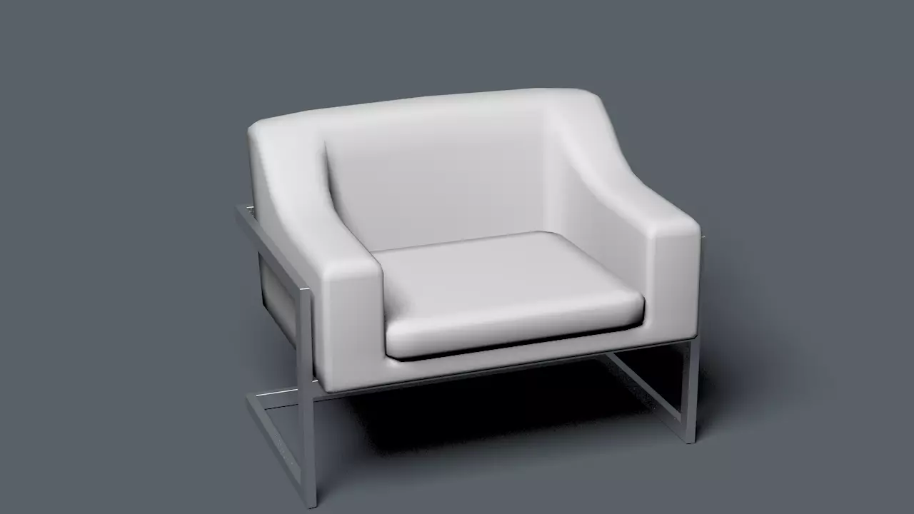 Modern Chair 01 Free low-poly 3D model_0