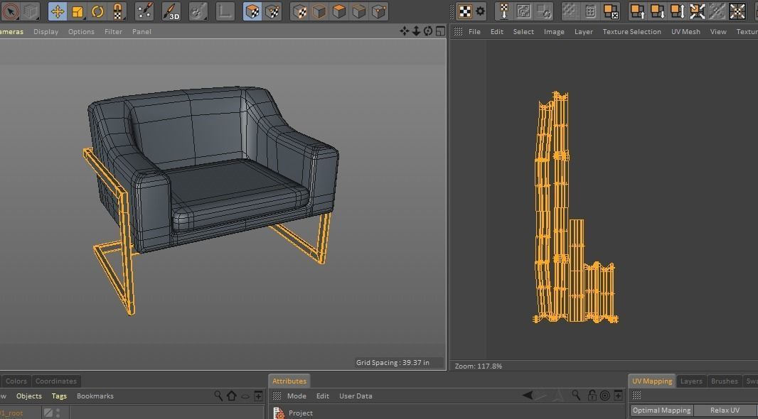 Modern Chair 01 Free low-poly 3D model_3