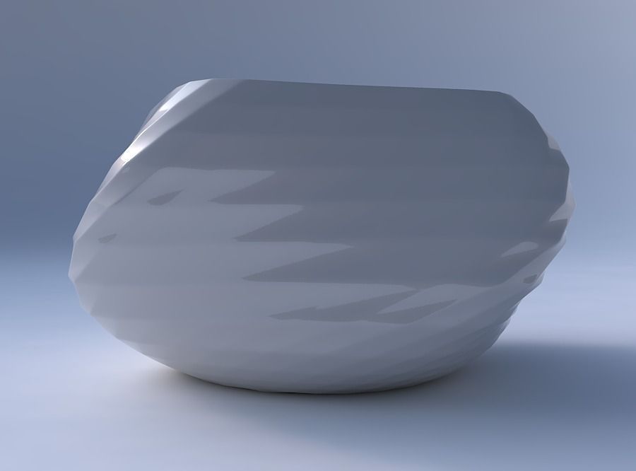 Bowl helix with uniform polygons 3D print model_4