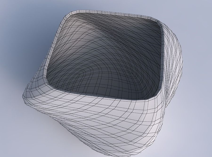 Bowl helix with uniform polygons 3D print model_6