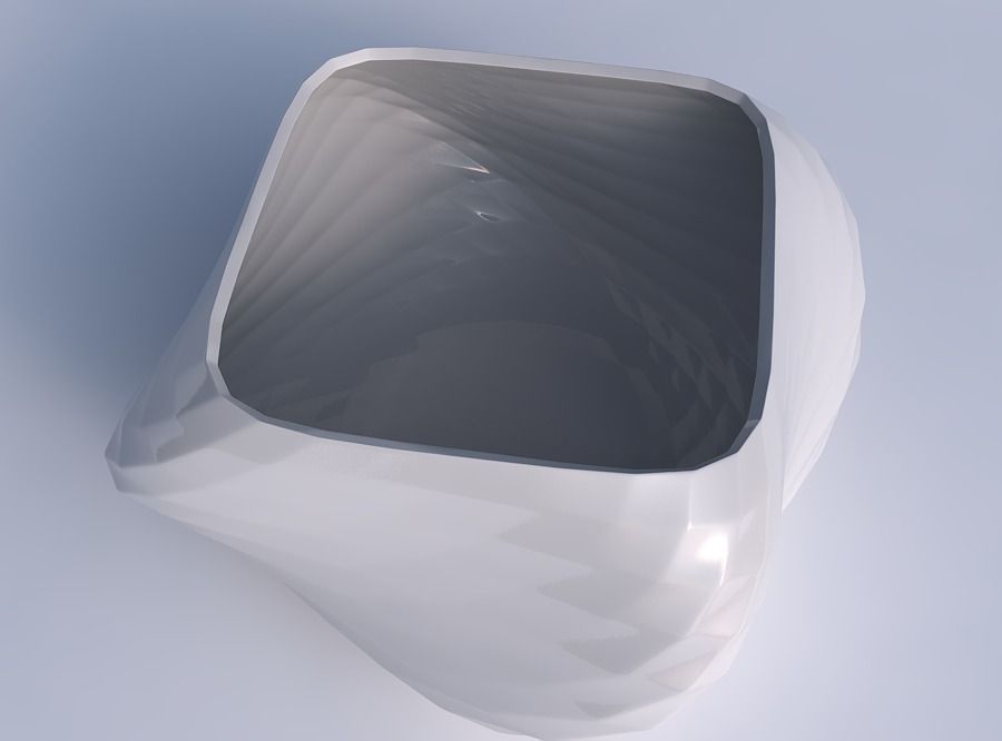 Bowl helix with uniform polygons 3D print model_1