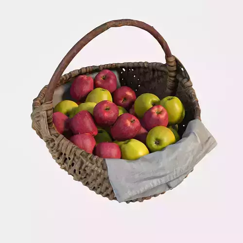 basket with apples
