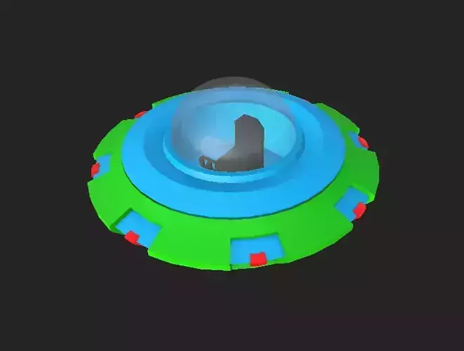 Alien Spaceship 3D Model