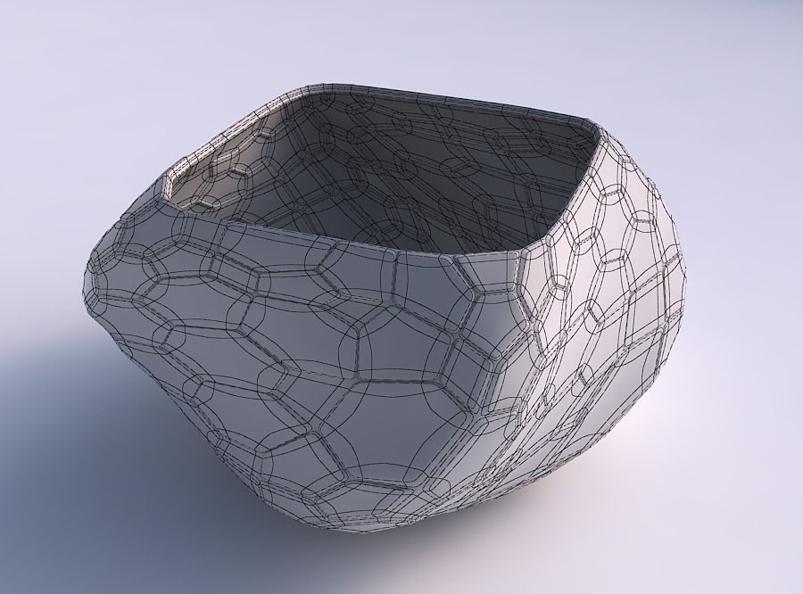 Bowl helixwith organic cells with organic cells 3D print model_5