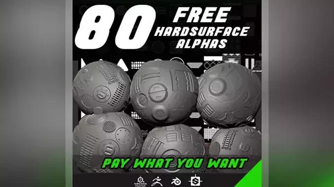 80  HARDSURFACE ALPHAS  FREE  Texture