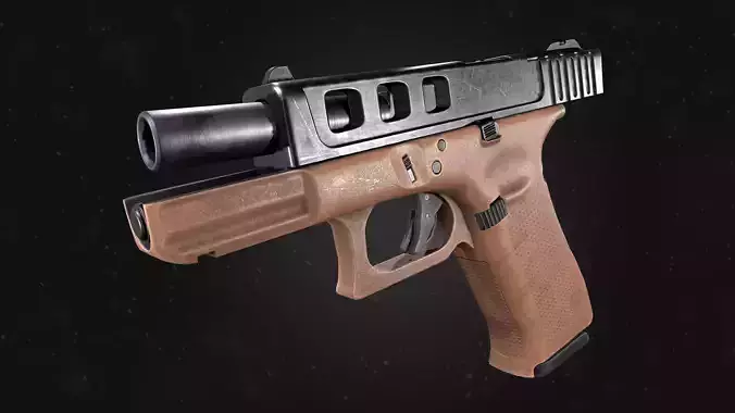 Custom Glock 3d model 