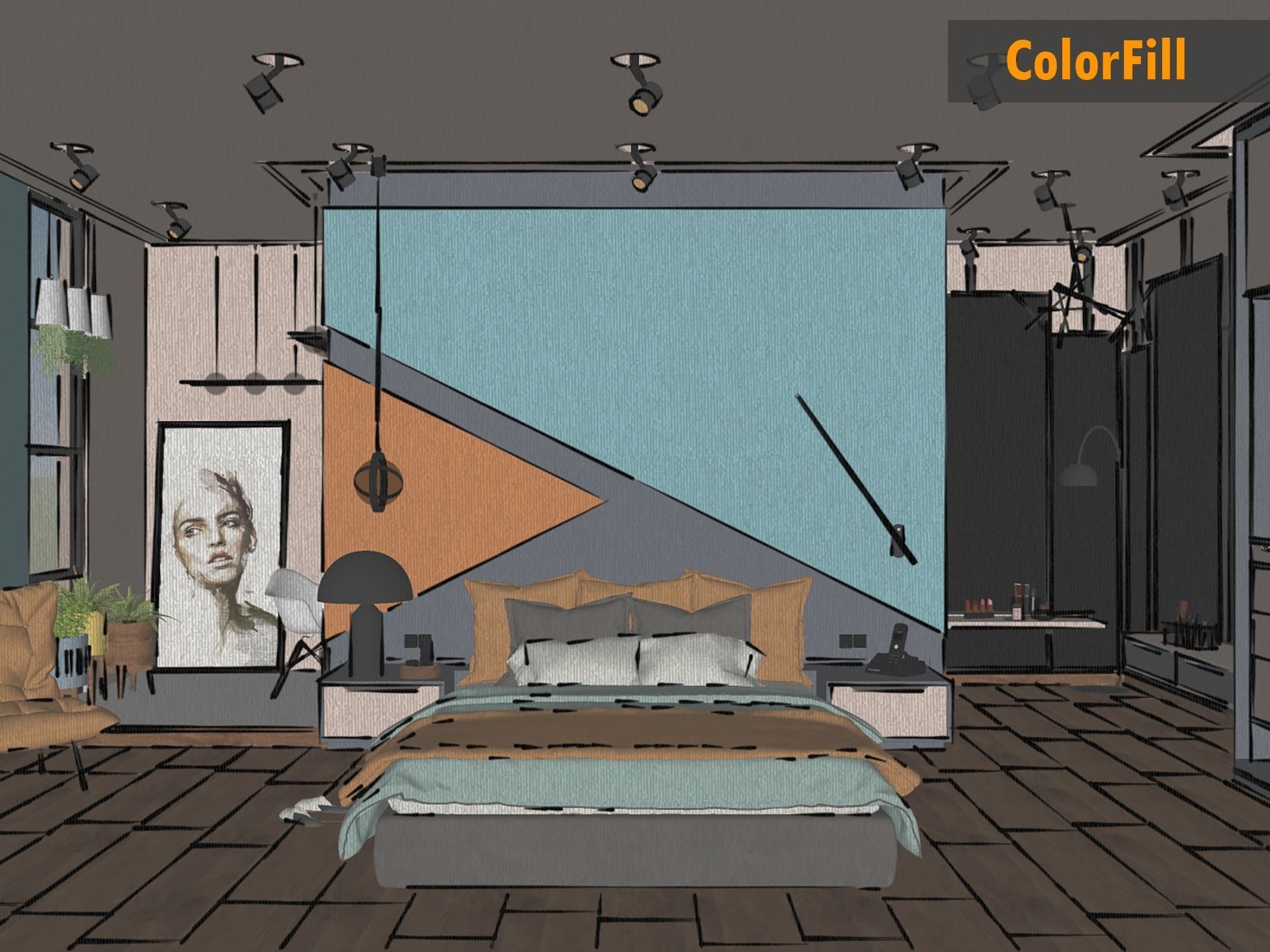 Master Bedroom 3D model_6