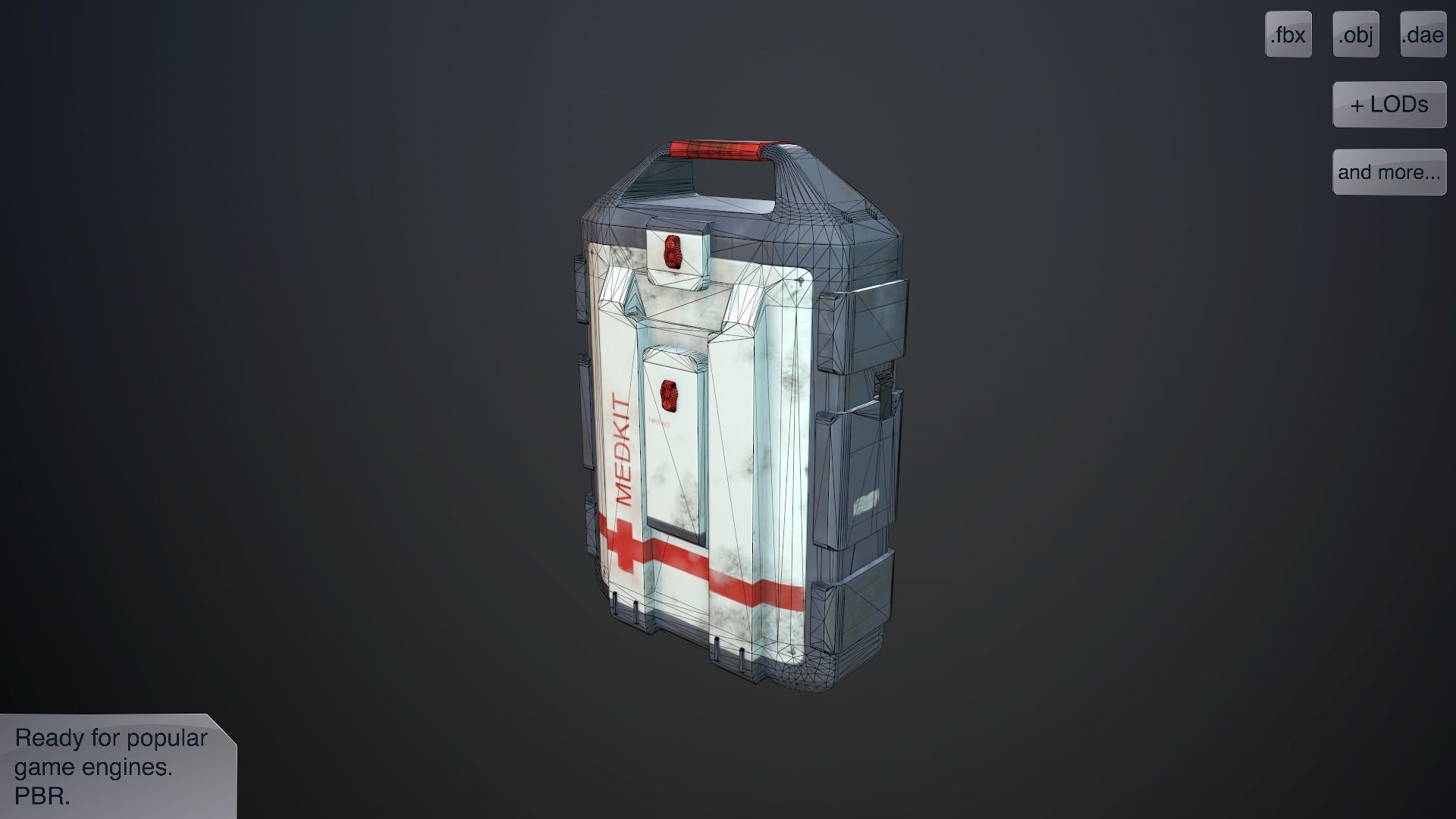 Sci-fi medkit Low-poly 3D model_7