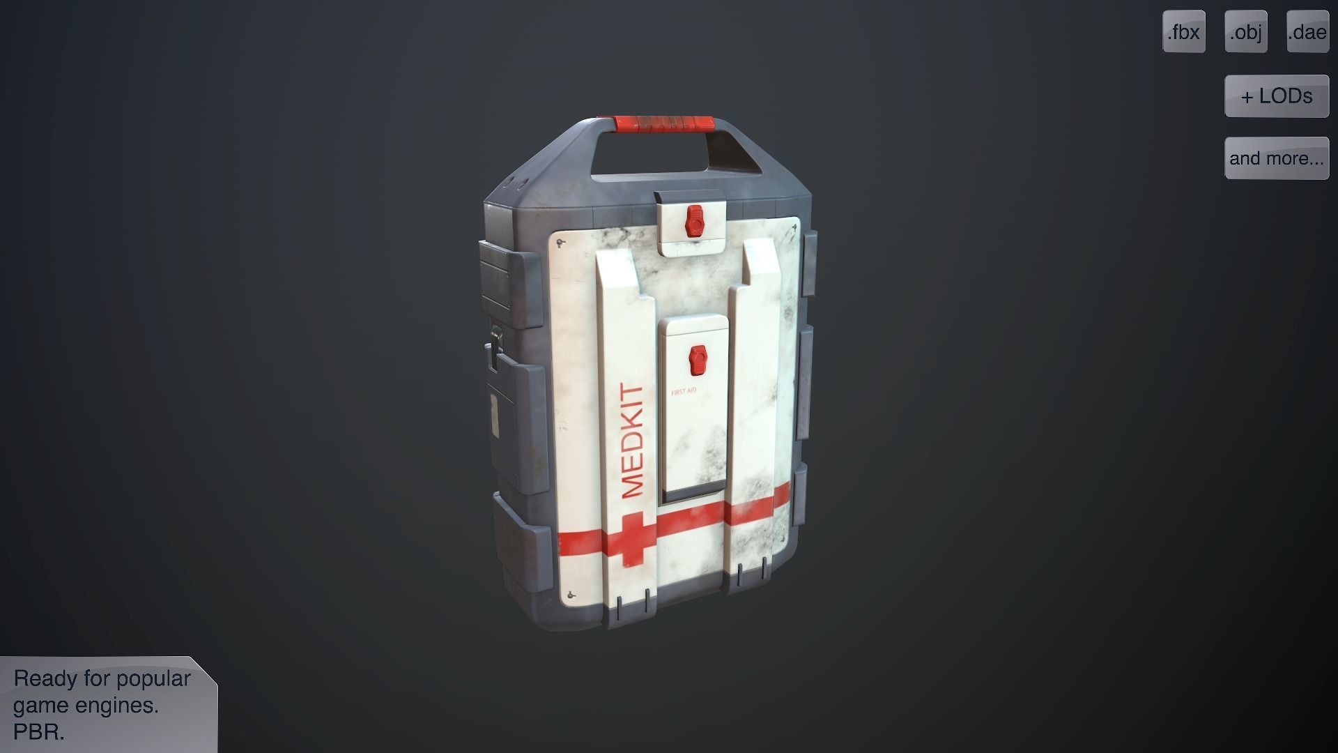 Sci-fi medkit Low-poly 3D model_2