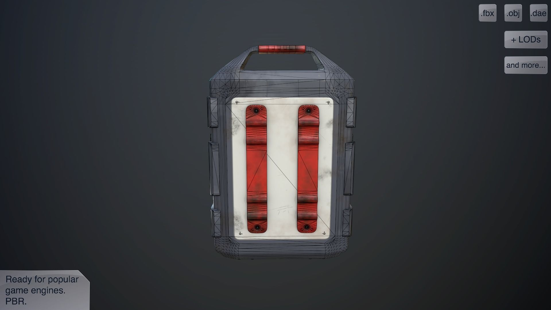 Sci-fi medkit Low-poly 3D model_9