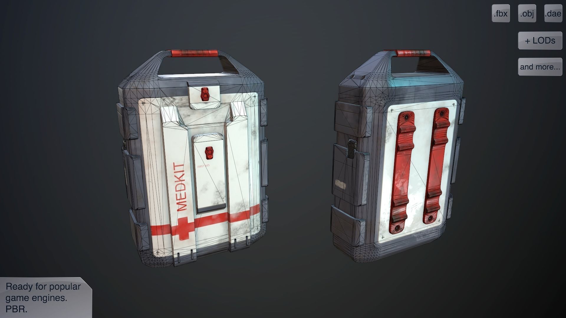 Sci-fi medkit Low-poly 3D model_1