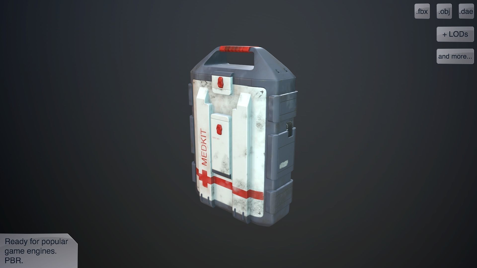 Sci-fi medkit Low-poly 3D model_6