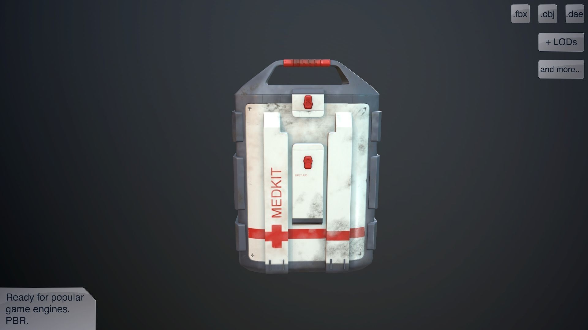 Sci-fi medkit Low-poly 3D model_4